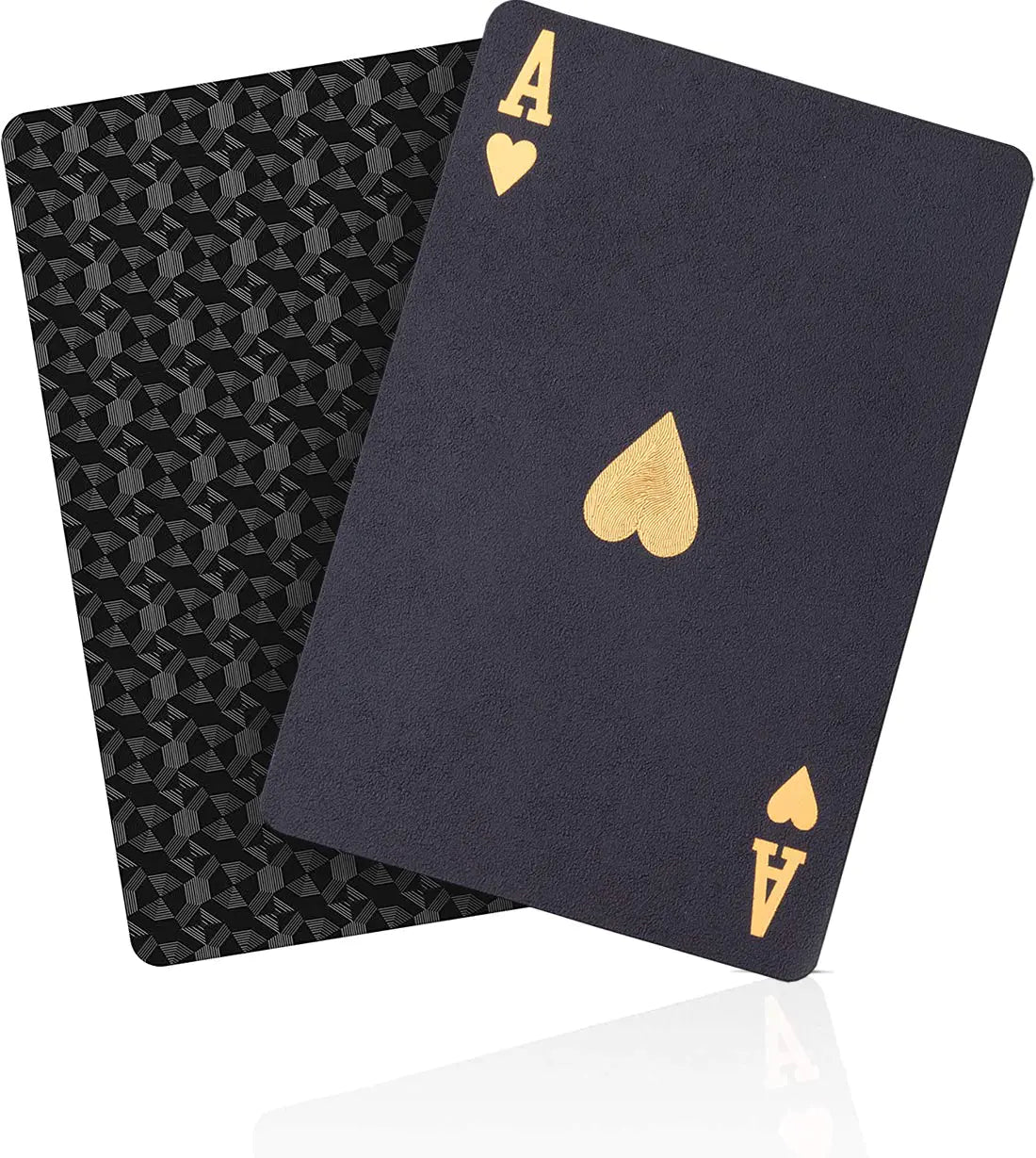 ACELION Waterproof Playing Cards Plastic Playing Cards Deck of Cards Gift Poker Cards (Black Diamond Cards)