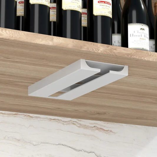 Wine Glass Holder Rack Under Shelf - No Drill Required