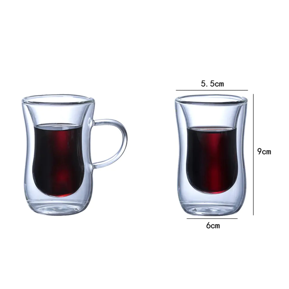 Double Wall Insulated Glass Cup for Hot and Cold Drinks