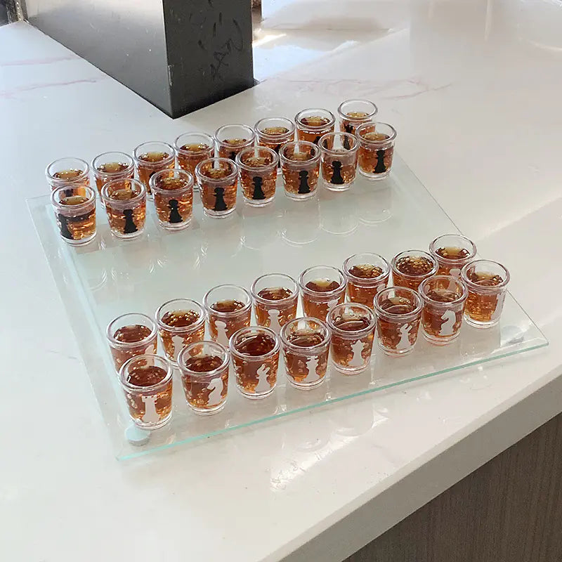 Wine Glass Chess Set
