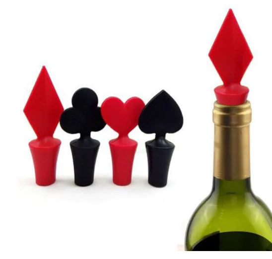 Silicone Bottle Stopper - Playing Card Series Design
