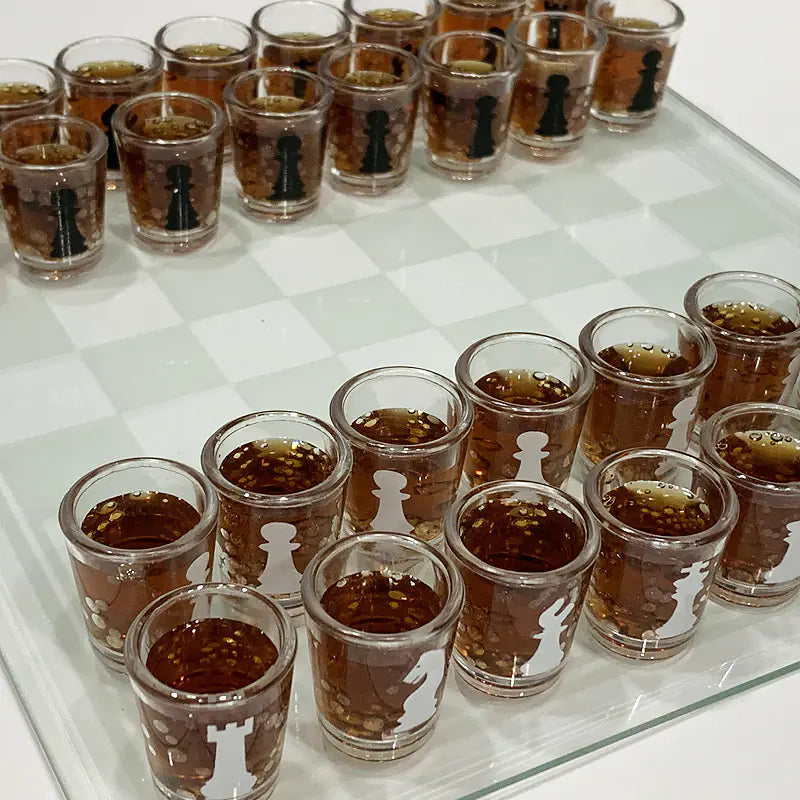 Wine Glass Chess Set