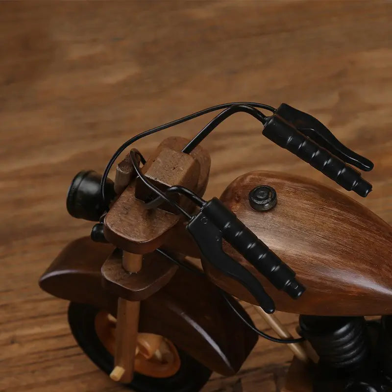 Wooden Motorcycle Wine Rack and Bottle Holder Decor