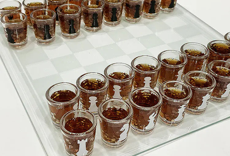 Wine Glass Chess Set