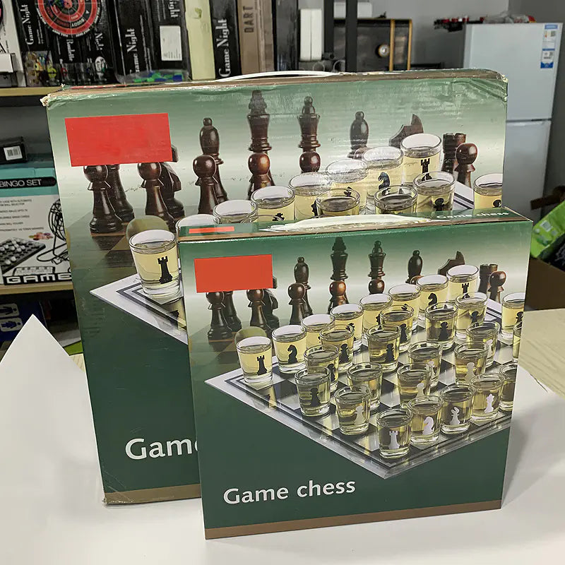 Wine Glass Chess Set
