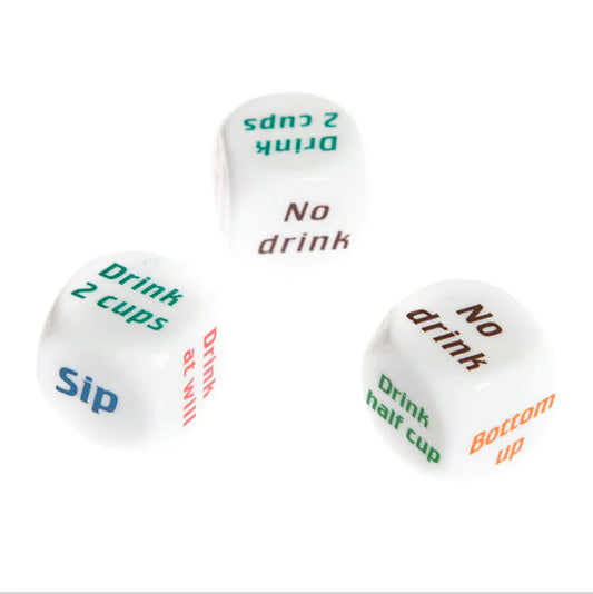Colorful English Dice for Creative Drinking Games