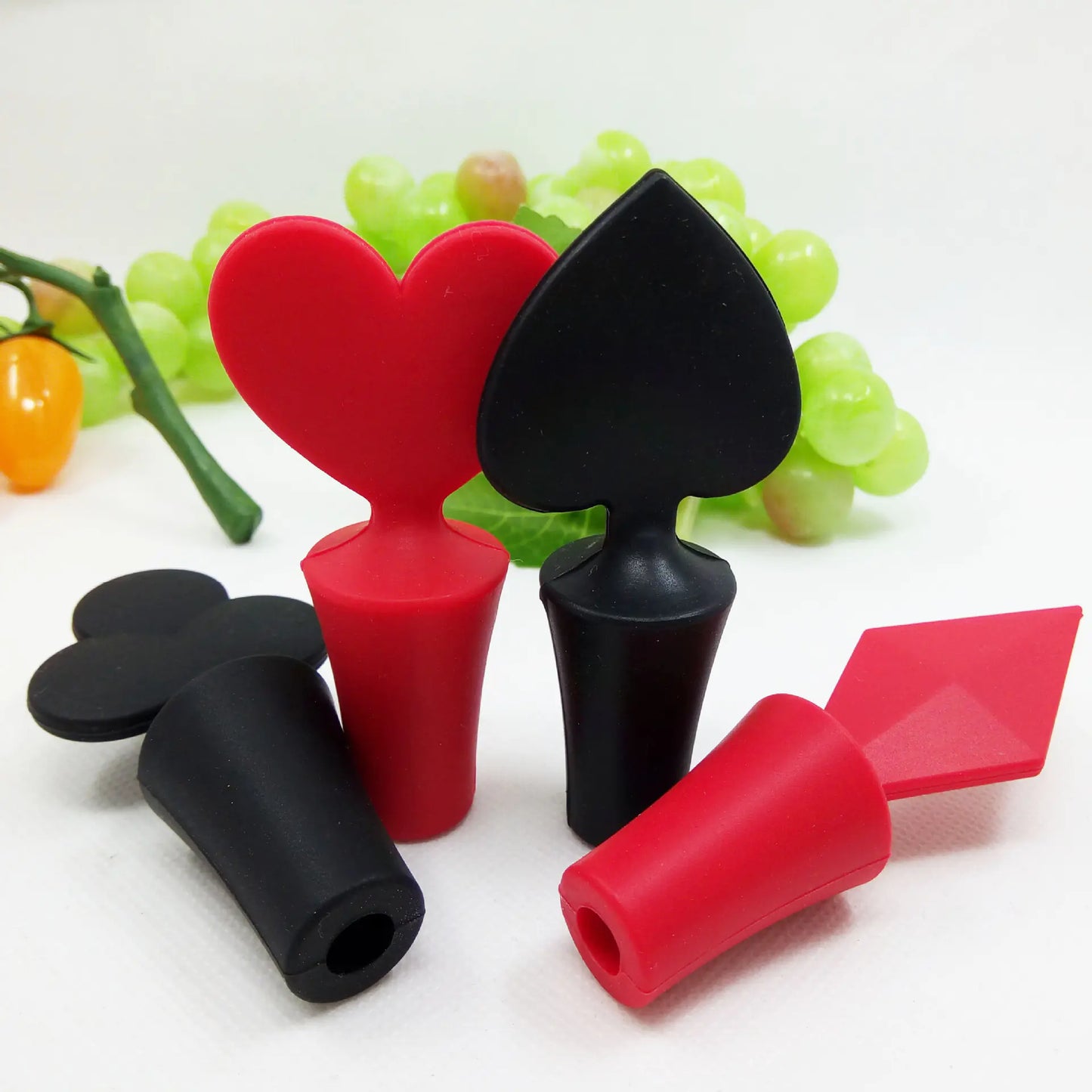 Silicone Bottle Stopper - Playing Card Series Design