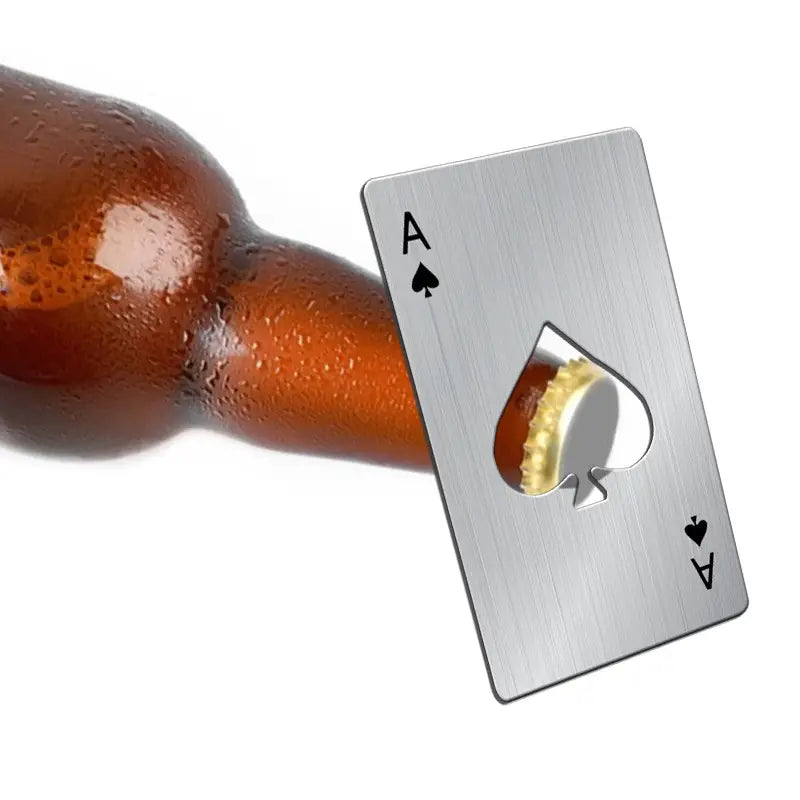 Mini Portable Metal Poker Card Beer Bottle Opener