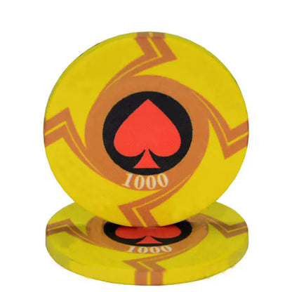 EPT Ceramic Poker Chips for Texas Hold'em & Games