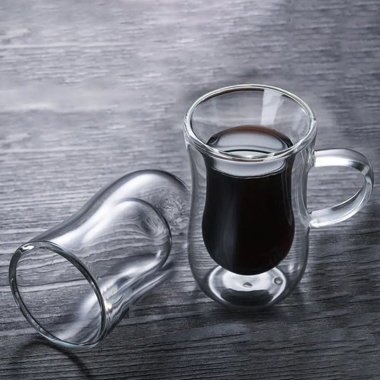 Double Wall Insulated Glass Cup for Hot and Cold Drinks