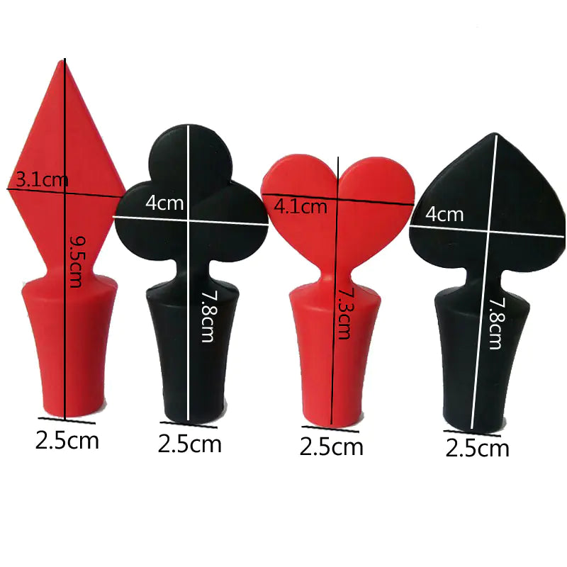 Silicone Bottle Stopper - Playing Card Series Design