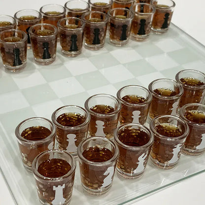 Wine Glass Chess Set