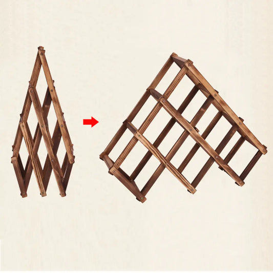 Folding Wine Rack for Bottles and Glasses