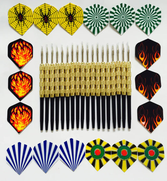 Dartboard with Dart Tips and Needle Style Darts