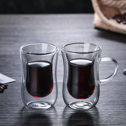 Double Wall Insulated Glass Cup for Hot and Cold Drinks