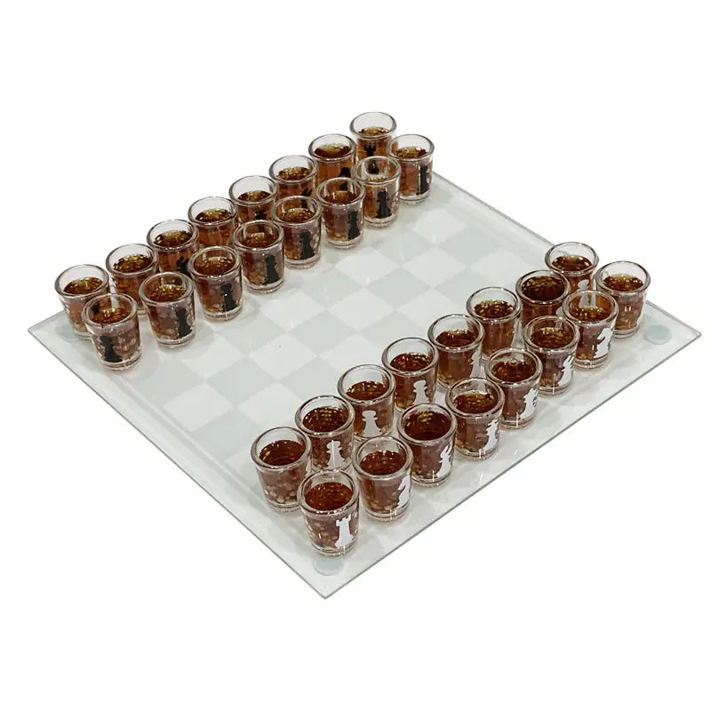 Wine Glass Chess Set