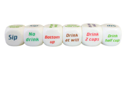 Colorful English Dice for Creative Drinking Games