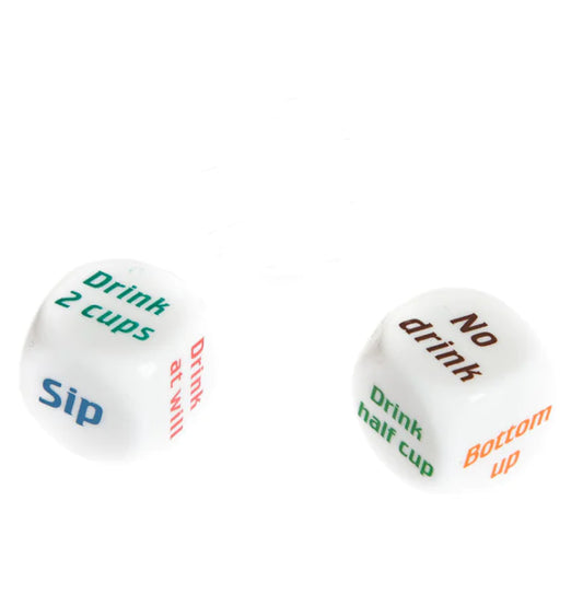 Colorful English Dice for Creative Drinking Games