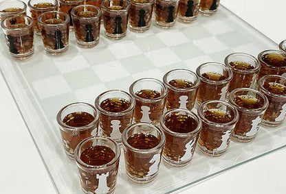 Wine Glass Chess Set