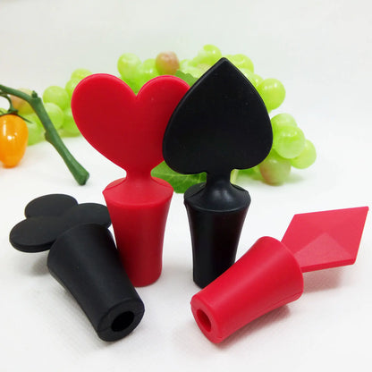 Silicone Bottle Stopper - Playing Card Series Design
